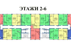 ЖК «Сен-Тропе» планировки 2-6 этажи